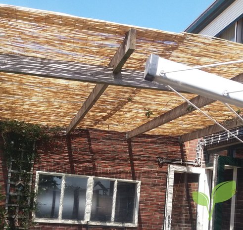 Rieten zonwering pergola 200 x 500 cm